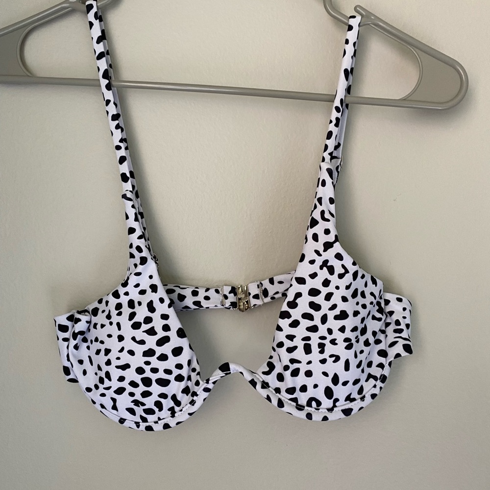 Shein cow print bathing suit top